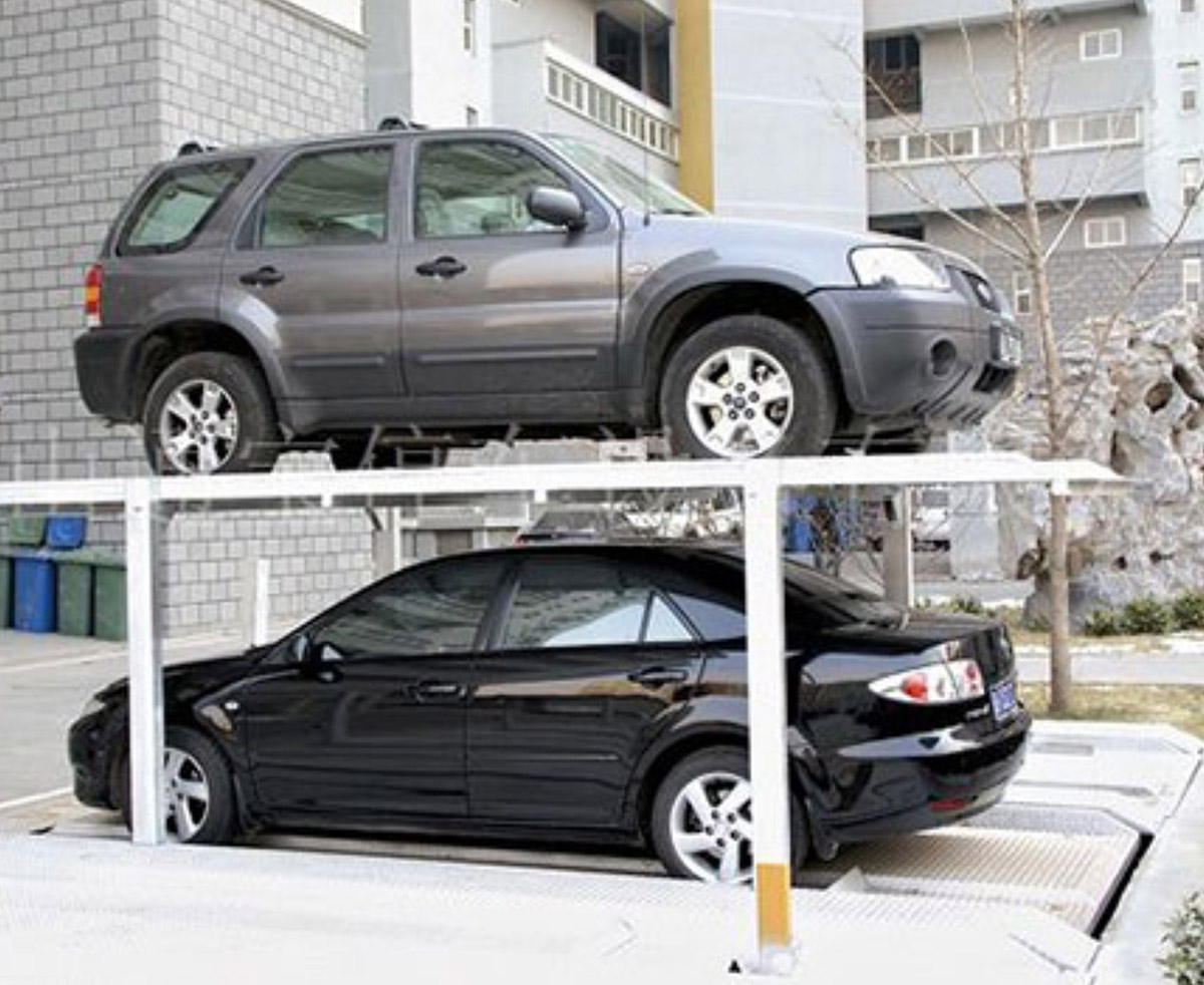立體停車庫地坑式簡易升降兩層立體停車設備